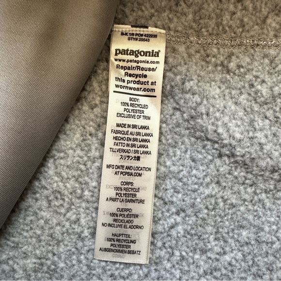 Patagonia Grey Better Sweater Fleece Jacket (NWT) - Picture 6 of 6